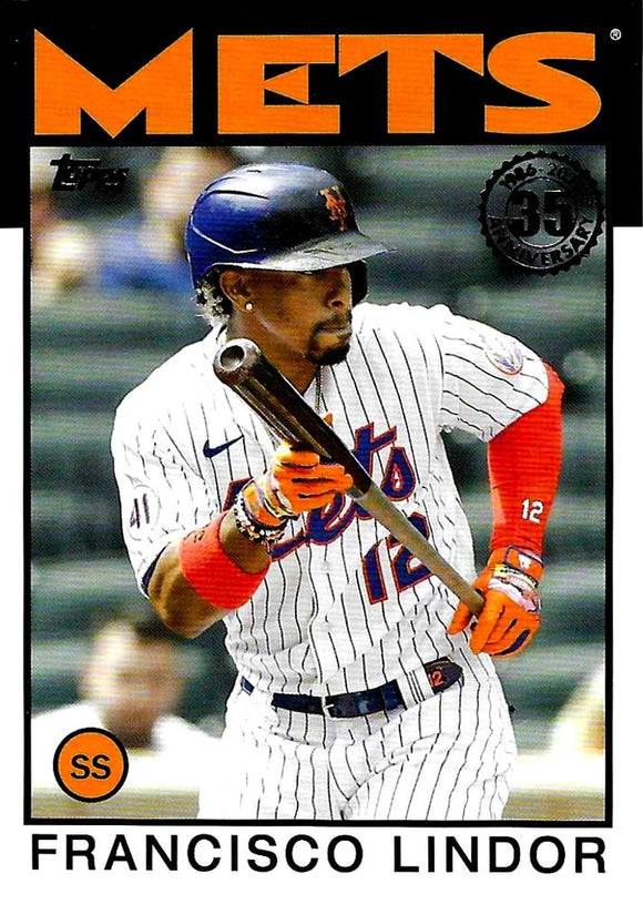 2021 Topps Update 1986 35th Anniversary - Francisco Lindor - Mets - 86B-37