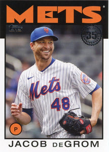 2021 Topps Update 1986 35th Anniversary - Jacob DeGrom - Mets - 86B-47