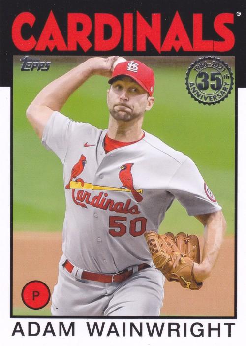 2021 Topps Update 1986 35th Anniversary - Adam Wainwright - Carinals - 86B-48