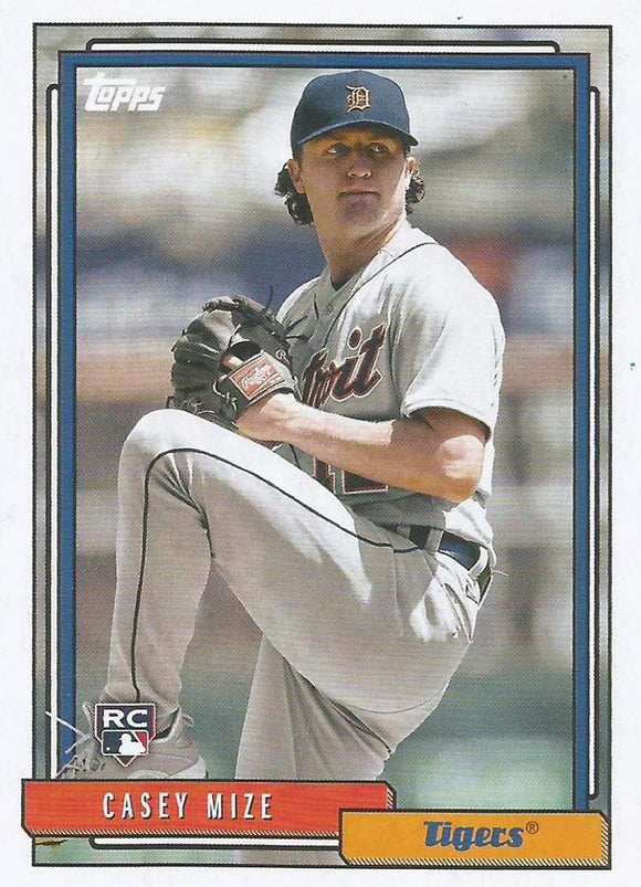 Topps Update 1992 Redux - Casey Mize RC - Tigers - T92-20