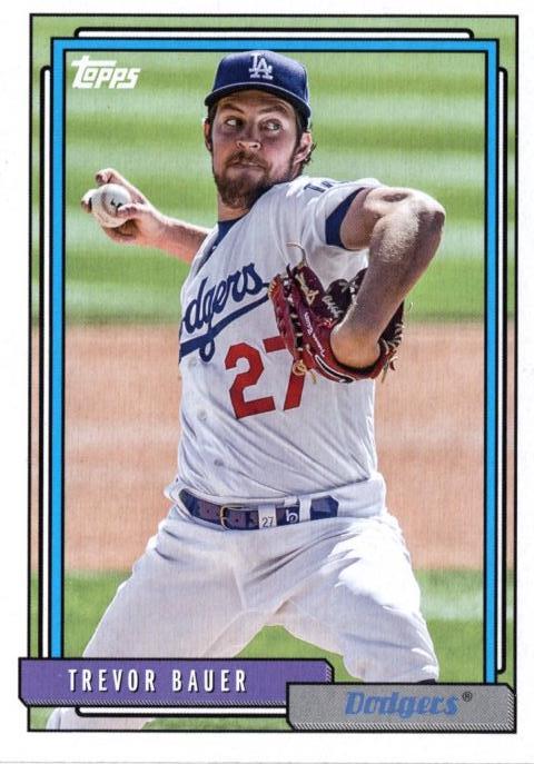 2021 Topps Update 1992 Redux - Trevor Bauer - Dodgers - T92-23