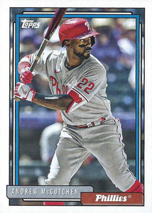 2021 Topps Update 1992 Redux - Andrew McCutchen - Phillies- T92-37