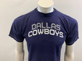 Cowboys Team apparel Blue Tee Shirt Dallas Cowboys Lettering Size XL Cotton