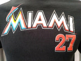 Miami Marlins MLB Giancarlo Stanton Boys Black S/S Graphic T Shirt Size XL