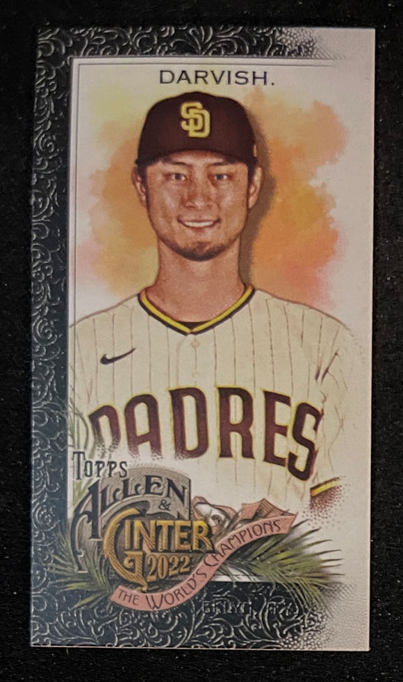 2022 Topps Allen & Ginter - Mini - Black Border - Yu Darvish - Padres - 161