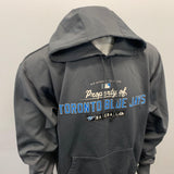 Toronto Blue Jays MLB Baseball Sweatshirt Large Majestic Therma Base Gray Poly Blend