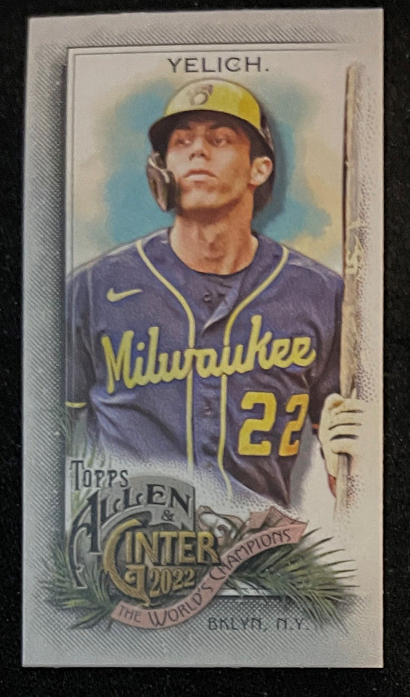 2022 Allen & Ginter Baseball Mini A&G Back Christian Yelich Brewers 74