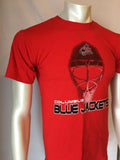 Columbus Blue Jackets NHL Hockey Men's Crew Neck Graphic Red T-Shirt Size Small