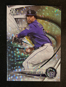 2022 Bowman Platinum Baseball  Ice Foil Prospect - Jaden Hill - Rockies - TOP-80