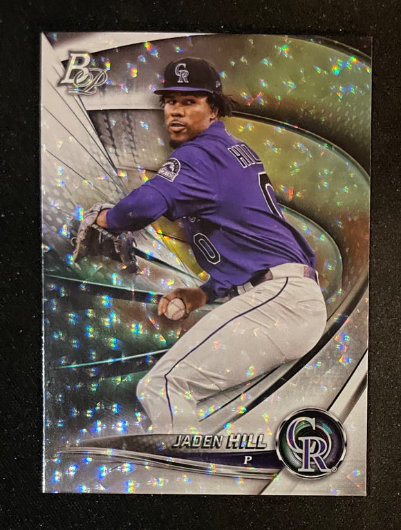 2022 Bowman Platinum Baseball  Ice Foil Prospect - Jaden Hill - Rockies - TOP-80