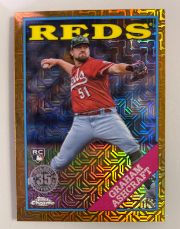 2023 Topps Baseball Mojo Refractor Gold #/50 Graham Ashcraft RC Reds T88C-93