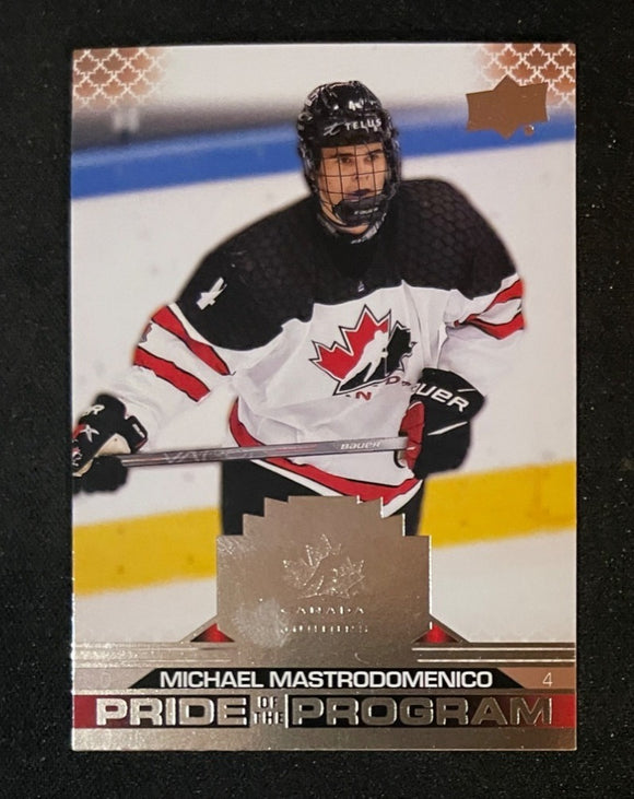 2022 Upper Deck Canada Juniors Pride of the Program Rose Gold Michael Mastrodomenico 95