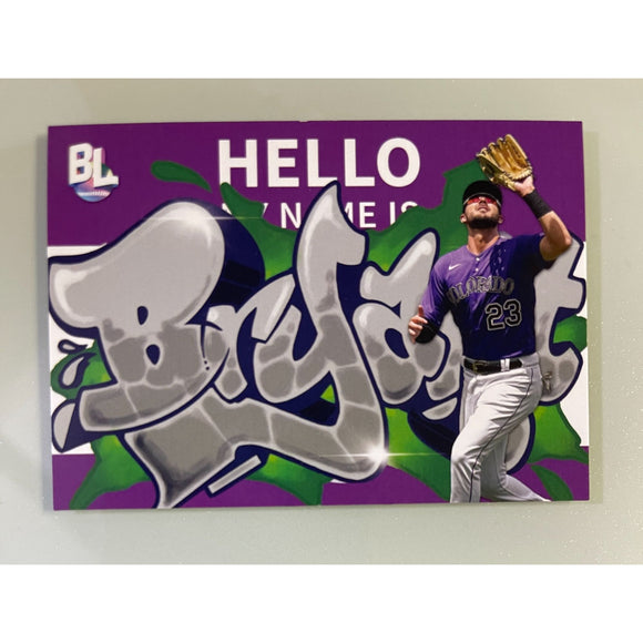 2023 Topps Big League Baseball - Hello My Name Is - Kris Bryant - Rockies RC-11