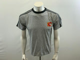 Calgary Flames Hockey Logo T Shirt Men's Size Small Gray Crew Neck Cotton Tee