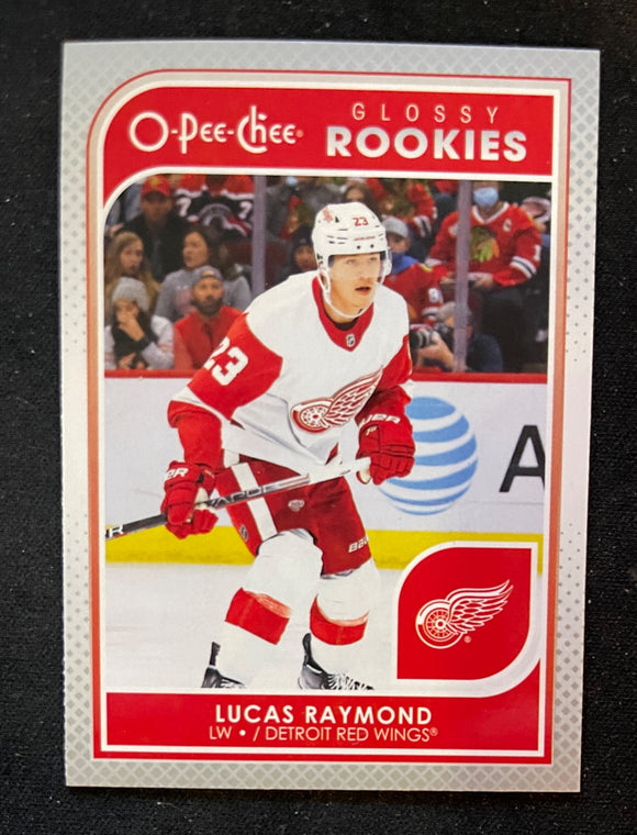 2021-22 UD Hockey Series 2 OPC Glossy Rookies Lucas Raymond RC Red Wings R-13