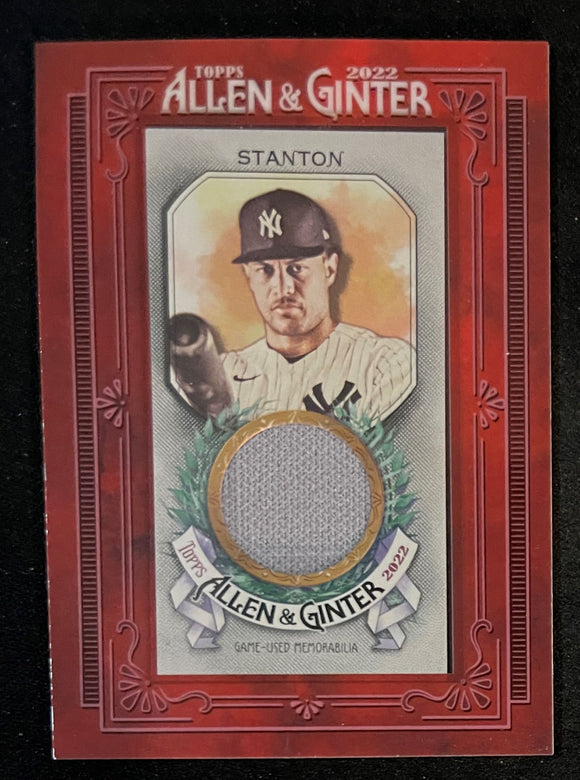 2022 Allen & Ginter Baseball Mini Framed Relic Giancarlo Stanton Yankees MFR-GS