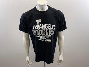 Los Angeles Dodgers New Era T Shirt Men's Size Large Black Cotton Crew Neck Tee