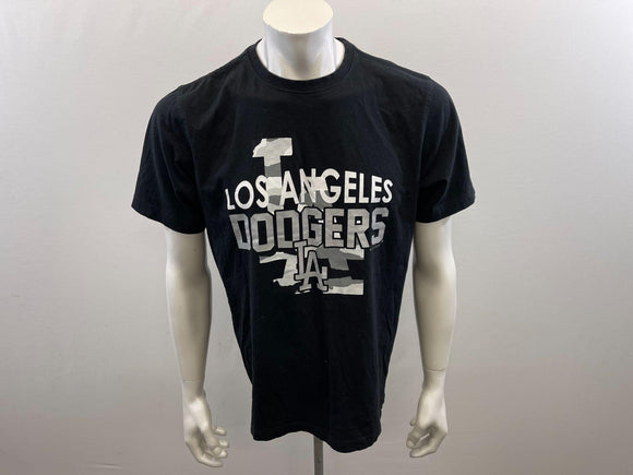 Los Angeles Dodgers New Era T Shirt Men's Size Large Black Cotton Crew Neck Tee