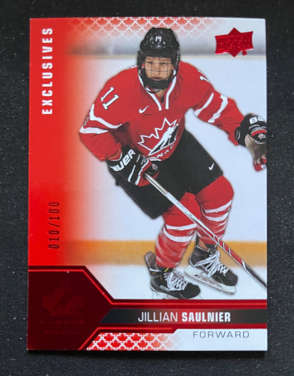 2022 Upper Deck Team Canada Juniors Exclusives #/100 Jillian Saulnier 46