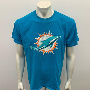 Miami Dolphins NFL T shirt Bud Light Men's Large Cotton Blue