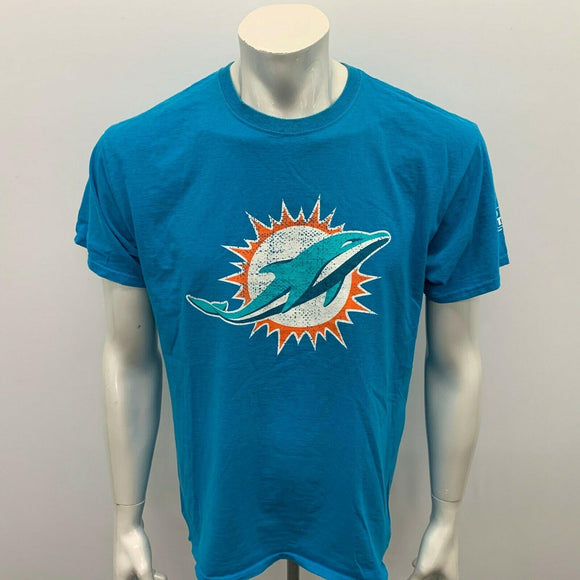 Miami Dolphins NFL T shirt Bud Light Men's Large Cotton Blue