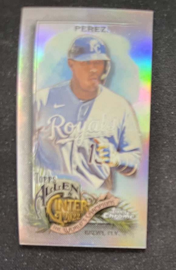 2022 Topps Allen & Ginter Chrome Mini Refractor Salvador Perez Royals 99