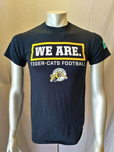 Tiger-Cats Football CFL Tee Men's Size Small Black Crew Neck Graphic T Shirt