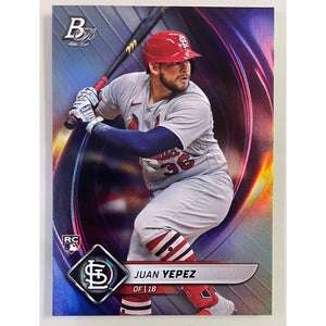 2022 Bowman Platinum Baseball Juan Yepez RC Cardinals 74