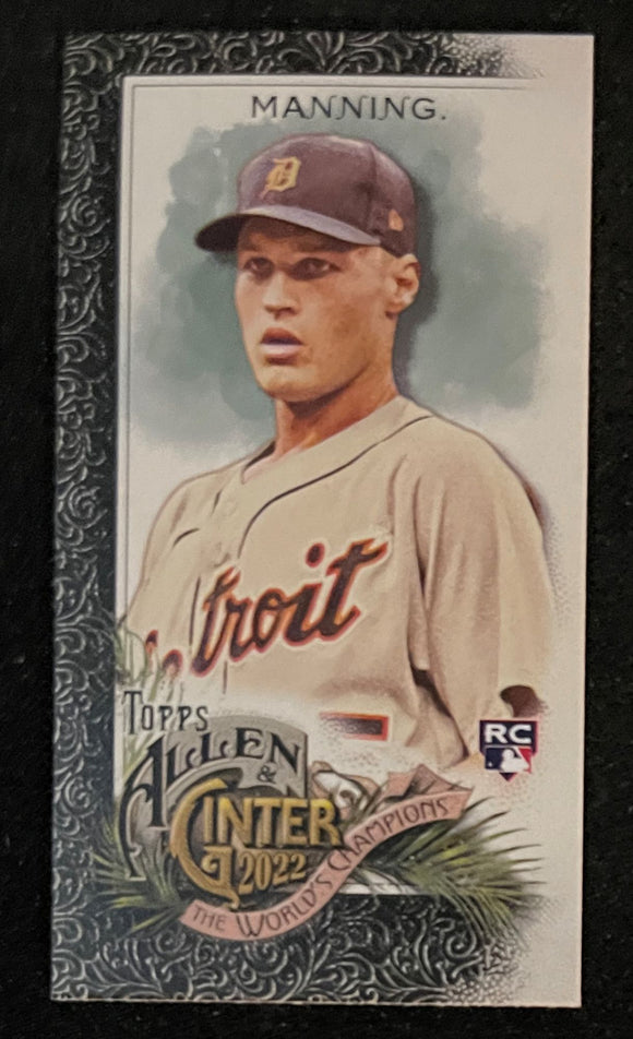 2022 Allen & Ginter Baseball - Mini - Black Border - Matt Manning - Tigers - 185