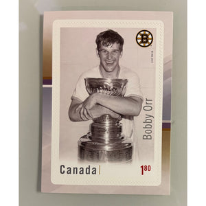 Canada Post NHL Souvenir Sheet Stamp 2017 Bobby Orr Boston Bruins $1.80