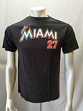 Miami Marlins MLB Giancarlo Stanton Boys Black S/S Graphic T Shirt Size XL