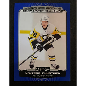 2022-23 O-Pee-Chee Hockey - Blue Border - Valtteri Puustinen RC - Penguins - 589