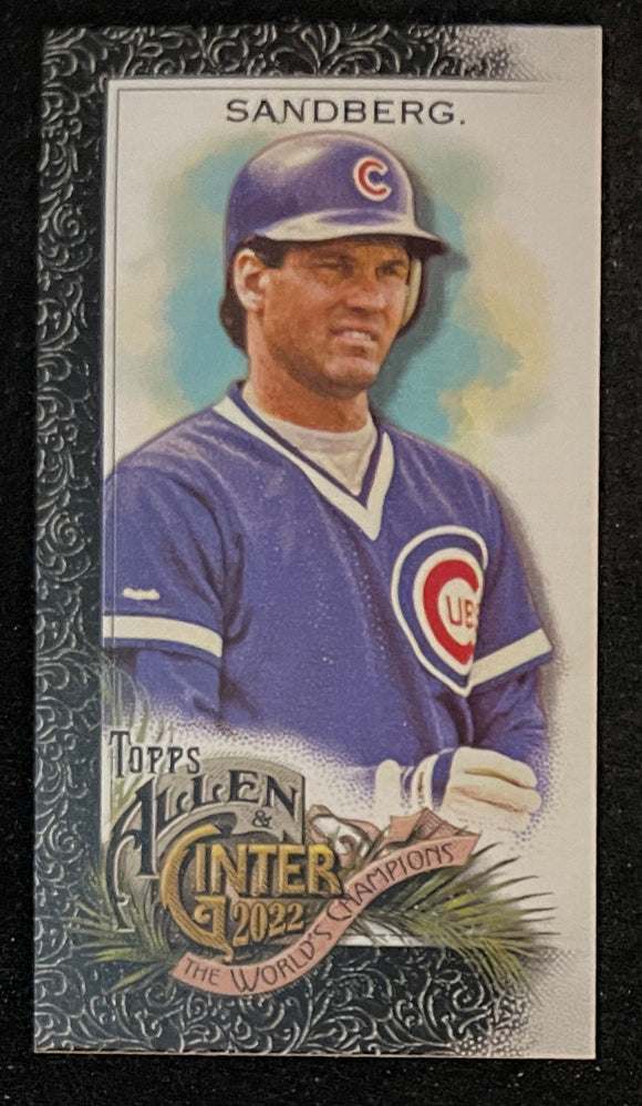 2022 Allen & Ginter Baseball - Mini - Black Border - Ryne Sandberg - Cubs - 70