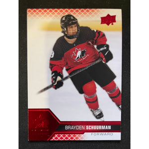 2022 Upper Deck Team Canada Juniors - Red - Brayden Schuurman  - 26