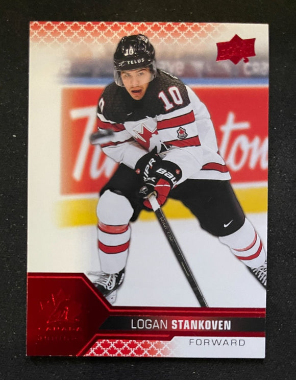 2022 Upper Deck Team Canada Juniors - Red - Logan Stankoven - 11