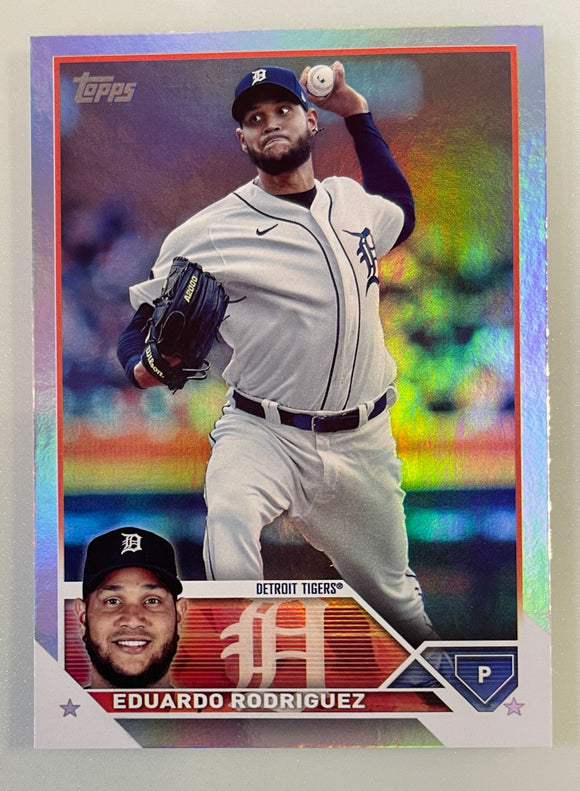 2023 Topps Series 1 Rainbow Foil Eduardo Rodriguez Tigers 59