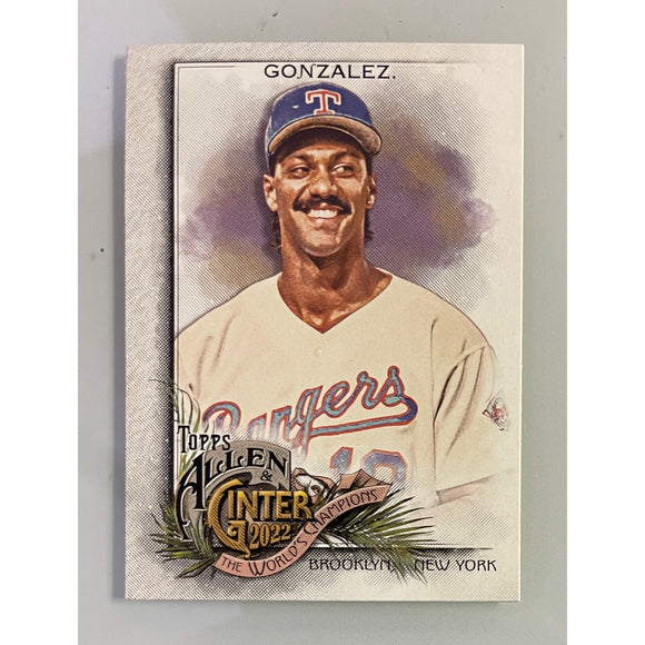 2022 Topps Allen & Ginter - Base SP - Juan Gonzalez - Rangers - 337