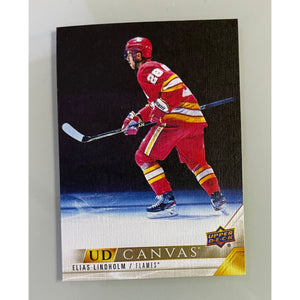 2022-23 Upper Deck Series Two Canvas Elias Lindholm C134