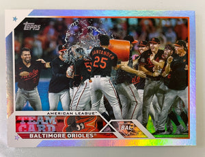 2023 Topps Series 1 Rainbow Foil Baltimore Orioles Team Card 112