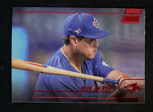 2022 Topps Stadium Club Baseball - Red Foil - Hyun-Jin Ryu - Blue Jays - 292