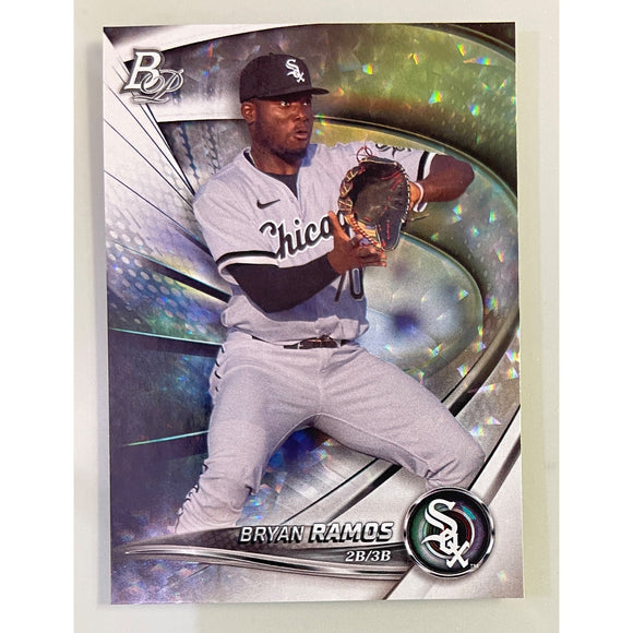 2022 Bowman Platinum Baseball  Ice Foil Prospect Bryan Romos White Sox TOP-89