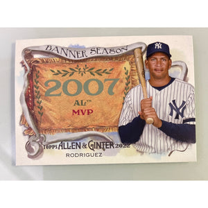 2022 Allen & Ginter Banner Season 2007 Alex Rodriguez Yankees BS-22