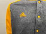 Adidas Tiger Cats Snap Button Up Jacket Men's Size 2XL Climawarm Black Yellow Long Sleeve Polyester