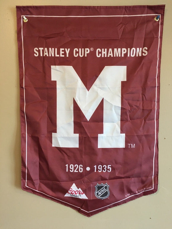 Montreal Maroons Coors Light NHL Banner Hockey Playoffs Stanley Cup 1926 1935