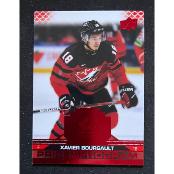 2022 Upper Deck Team Canada Juniors Pride of the Program Red Xavier Bourgault 80