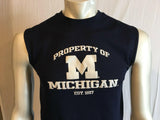 University of Michigan Youth XL 18-20 Sleeveless Muscle Shirt Blue Starter Brand