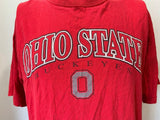 Ohio State University Buckeyes Men's Large Red Spell Out Crew Neck T Shirt