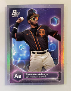 2022 Bowman Platinum Baseball Precious Elements Aeverson Arteaga - Giants PE-29