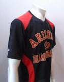 Arizona Diamondbacks MLB Baseball Black Red Stitches Short Sleeve Shirt Size M