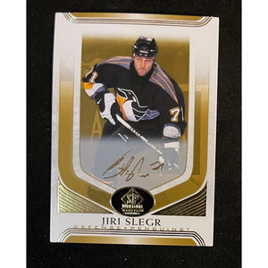 2020-21 SP Authentic Legends Gold Facsimile auto Jiri Slegr Penguins 272